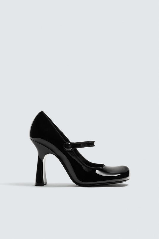 Leather Heeled Shoes With Strap Harry Lambert for Zara x Disney