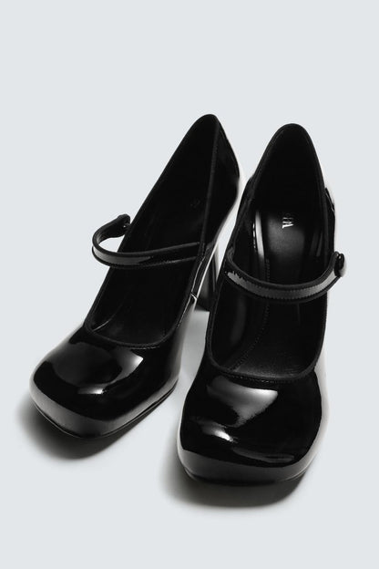 Leather Heeled Shoes With Strap Harry Lambert for Zara x Disney