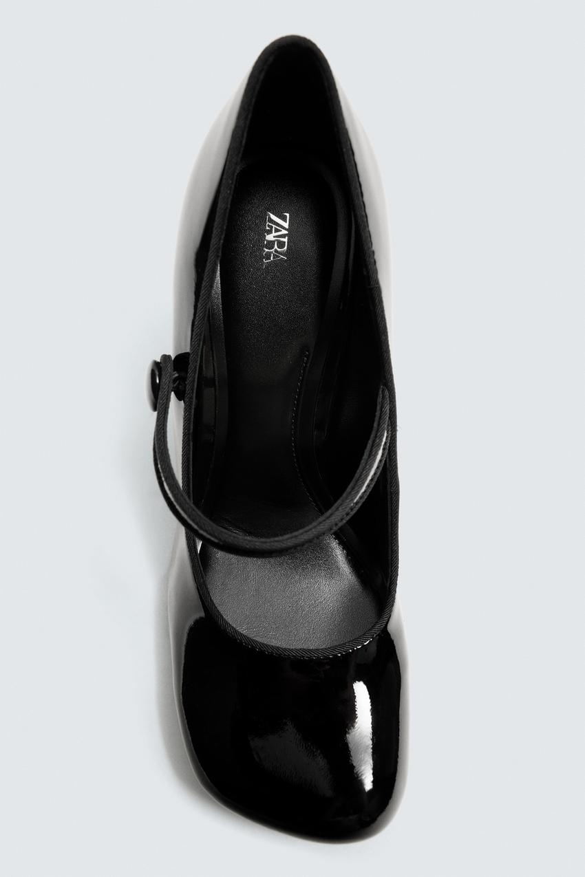 Leather Heeled Shoes With Strap Harry Lambert for Zara x Disney
