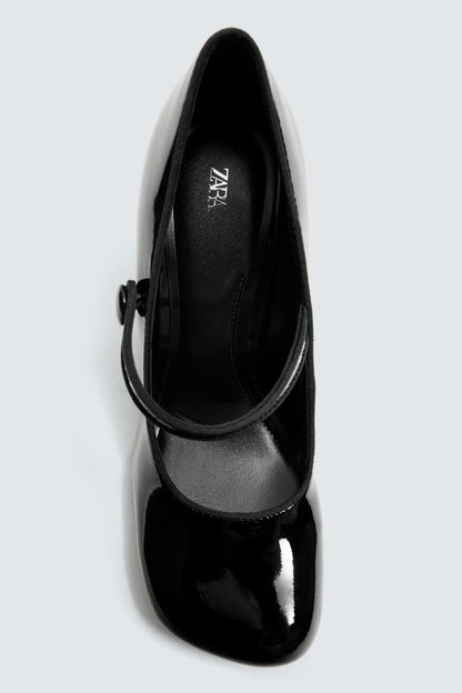 Leather Heeled Shoes With Strap Harry Lambert for Zara x Disney