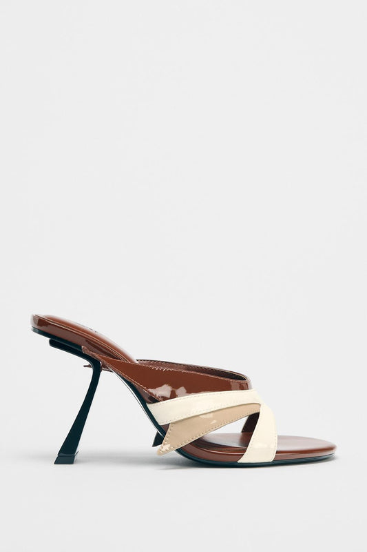 Asymmetric Heeled Sandals