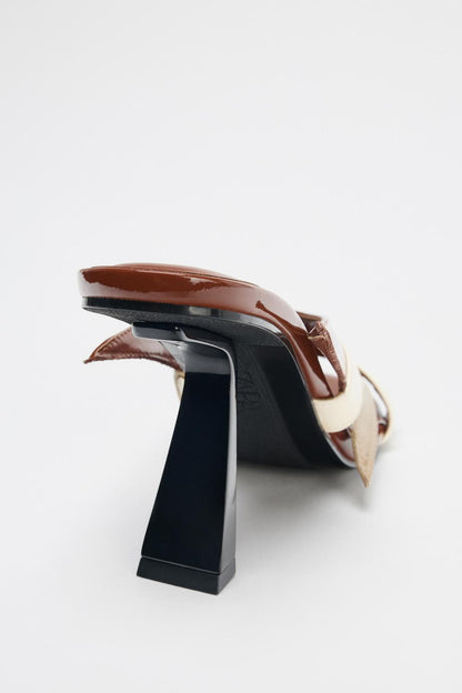 Asymmetric Heeled Sandals