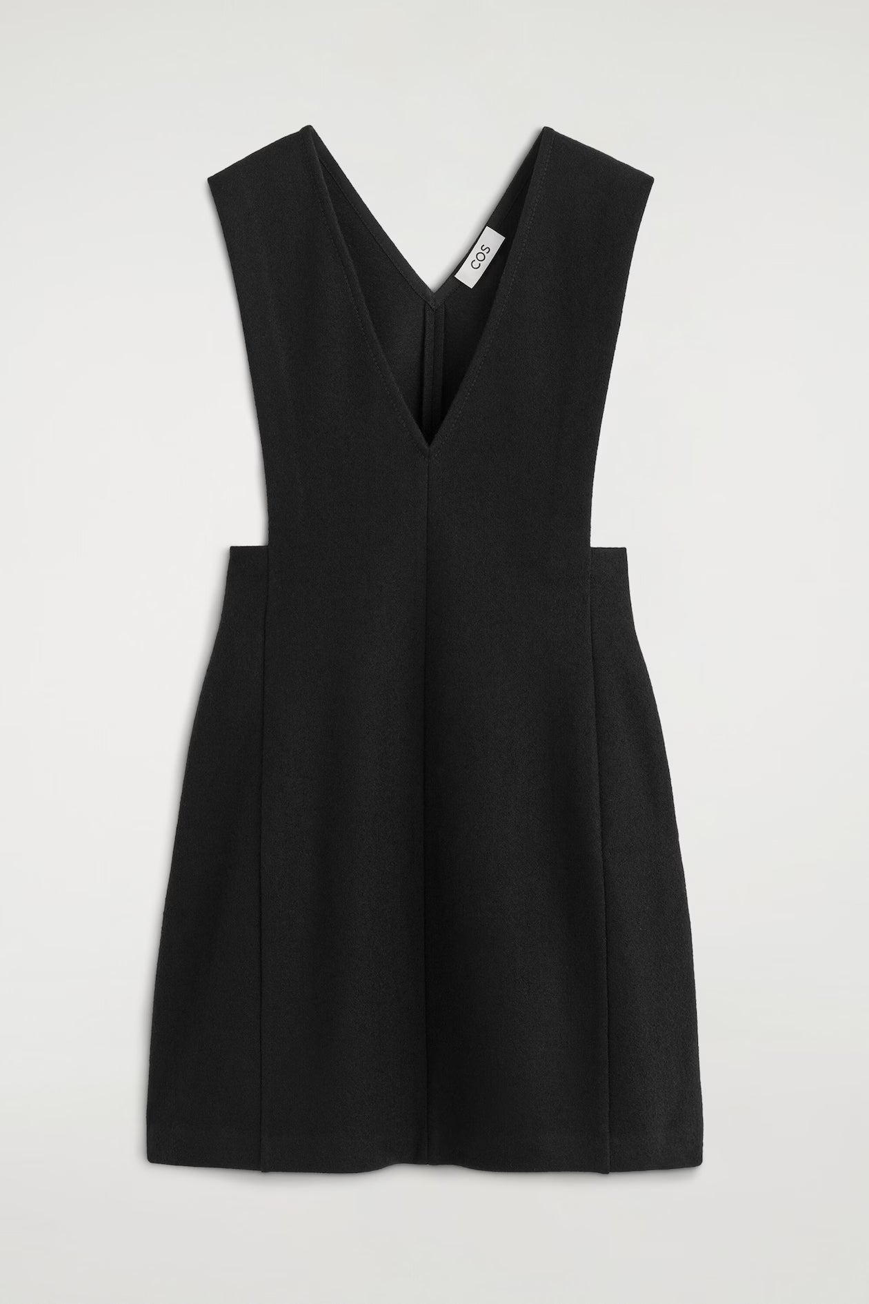 Boiled Wool-Blend Mini Pinafore Dress