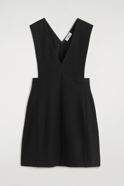 Boiled Wool-Blend Mini Pinafore Dress