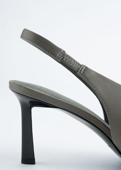 Satin Slingback Pumps