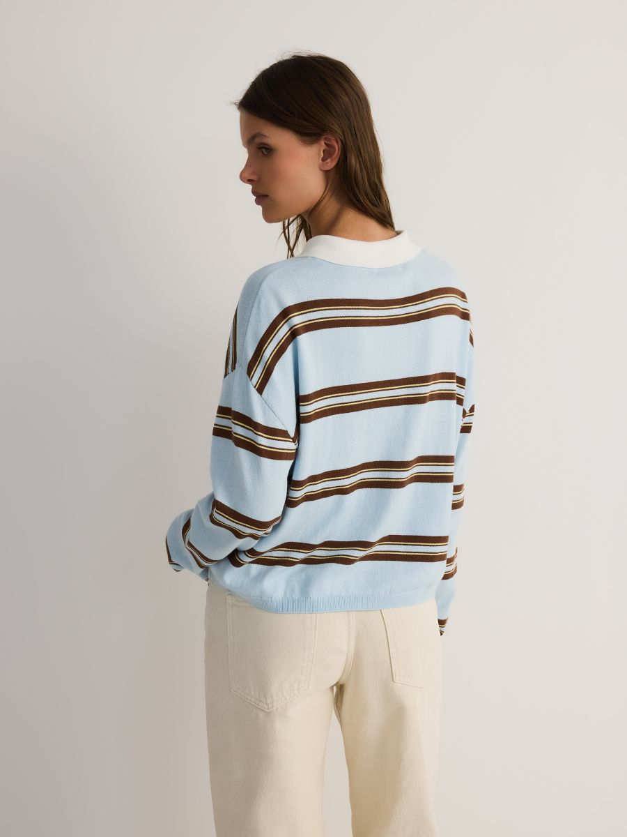 Stripe polo jumper