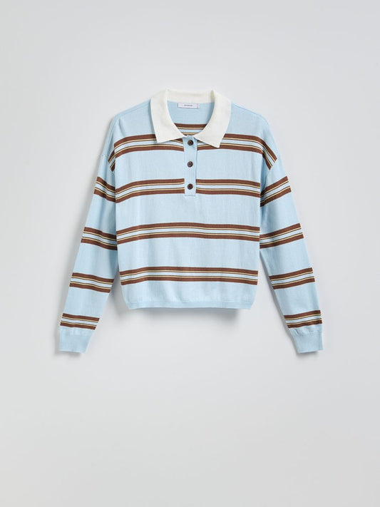 Stripe polo jumper