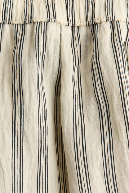 Striped Drawstring shorts