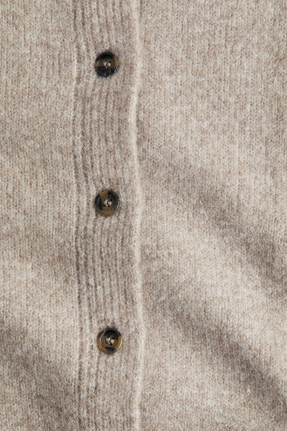 Scarf-detail cardigan