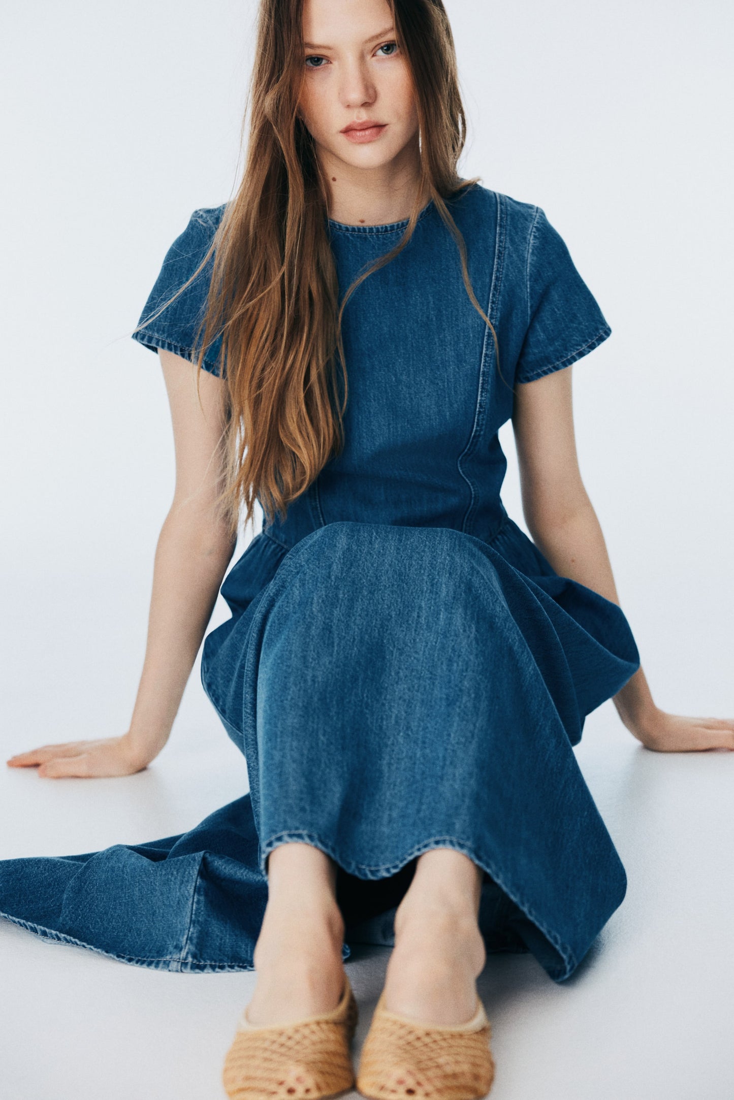 Denim maxi dress