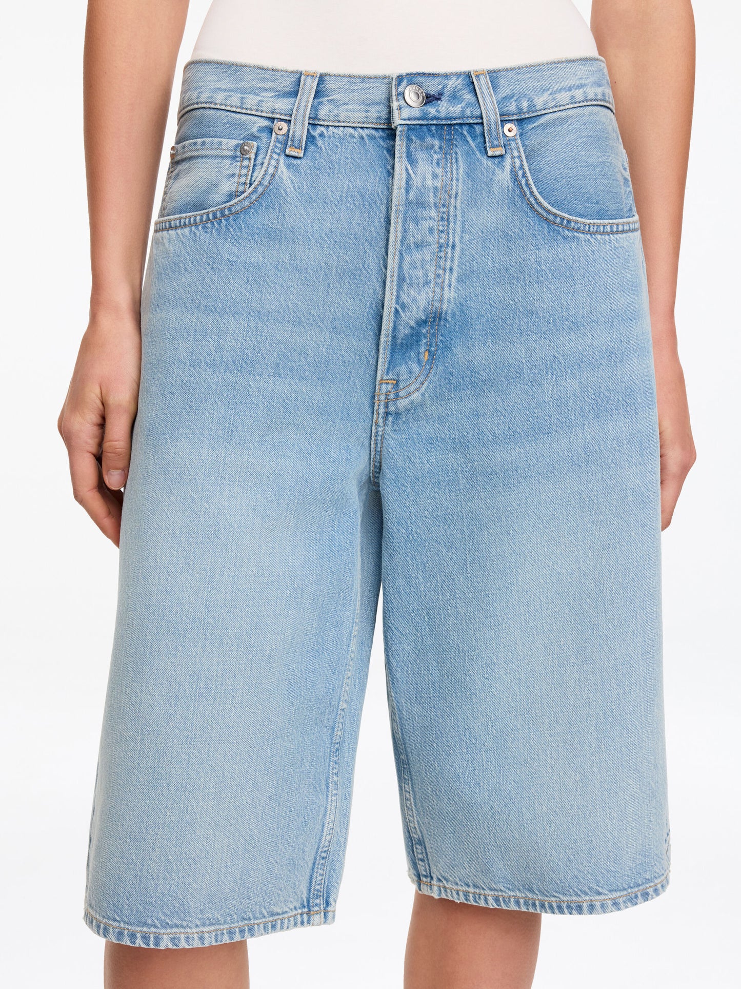 Long Denim Shorts