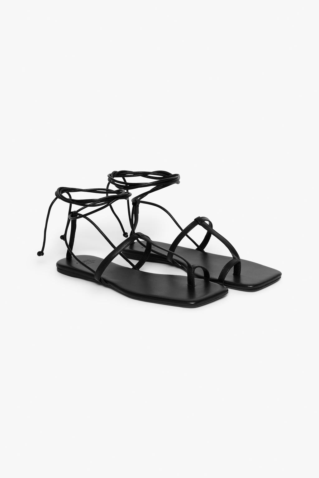 ZARA Icons Limited Edition Tied Flat Leather Sandals