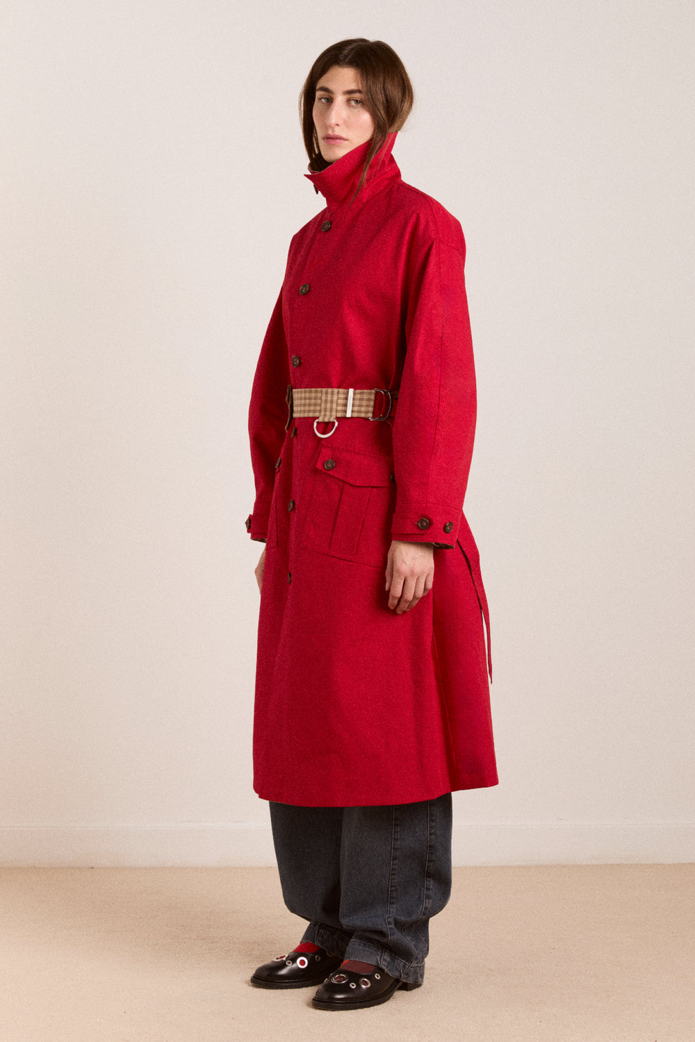 Anja reversible shower-proof trench