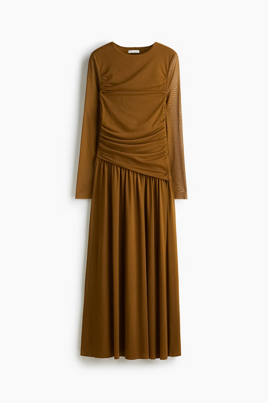 Draped mesh dress