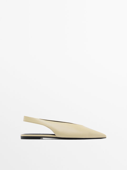 Slingback ballet flats with pointed toe