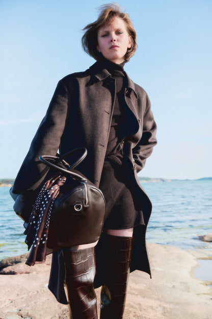 Handmade wool-blend coat