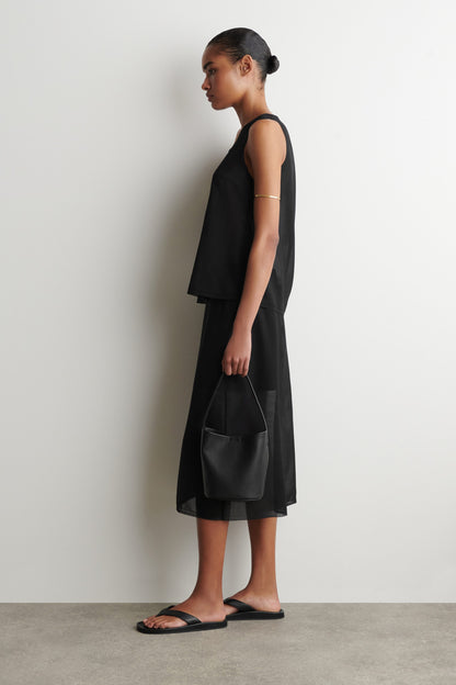 Semi-Sheer Layered Wool Top