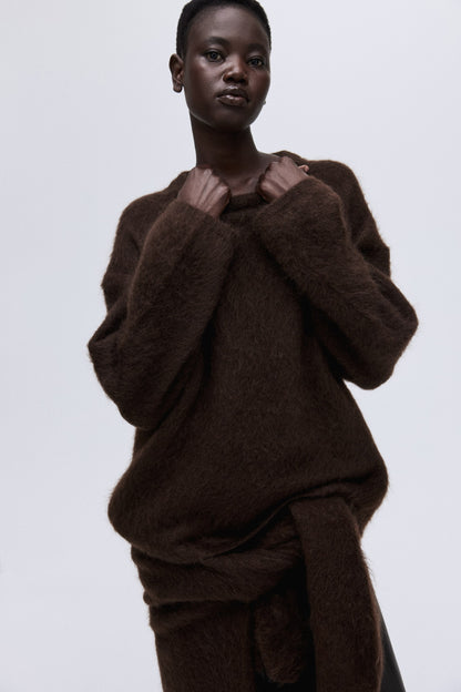 Oversized mohair-blend jumper