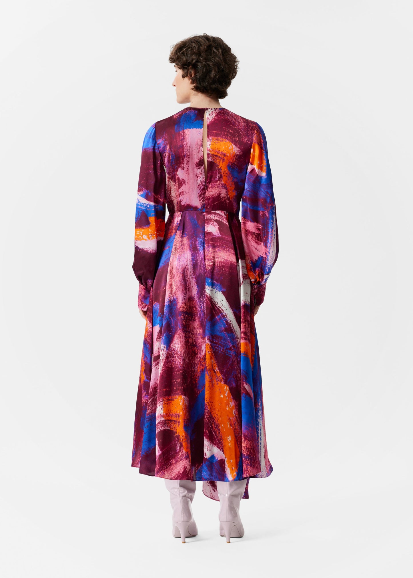 Silk Print Maxi Dress