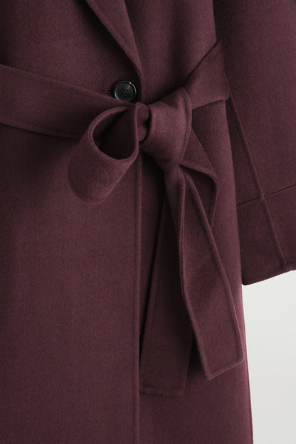 Belted Double-Faced Wool Coat