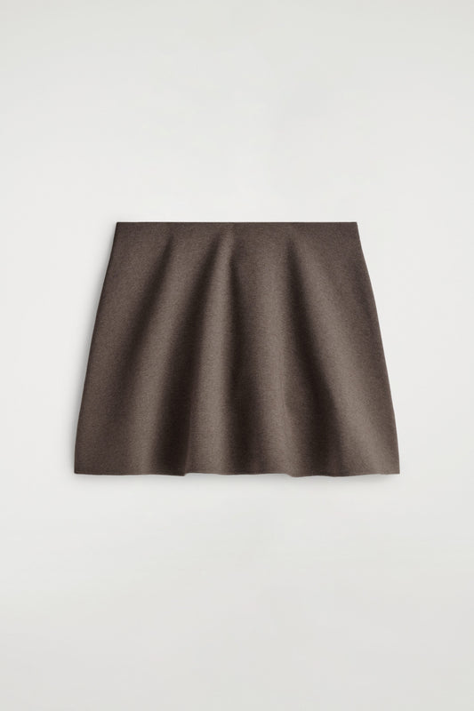 Flared Jersey Mini Skirt