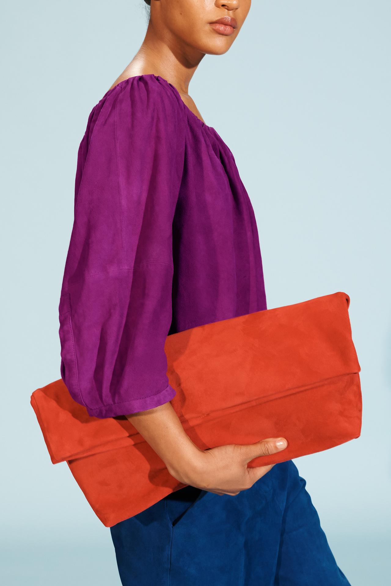 Limited Edition Split Suede Maxi Clutch