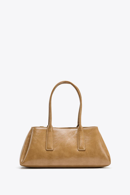 Crackled-Effect City Bag