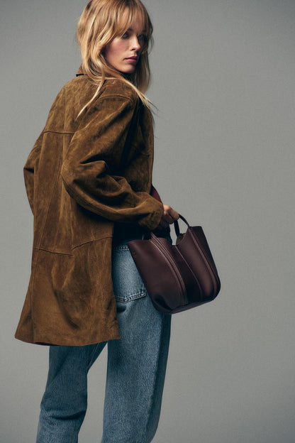 Mini City Bag with Topstitching