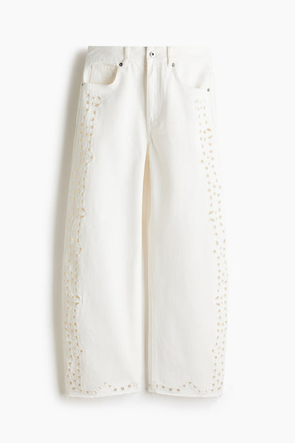 Broderie anglaise jeans