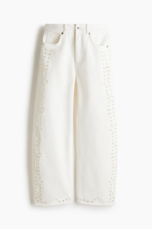 Broderie anglaise jeans