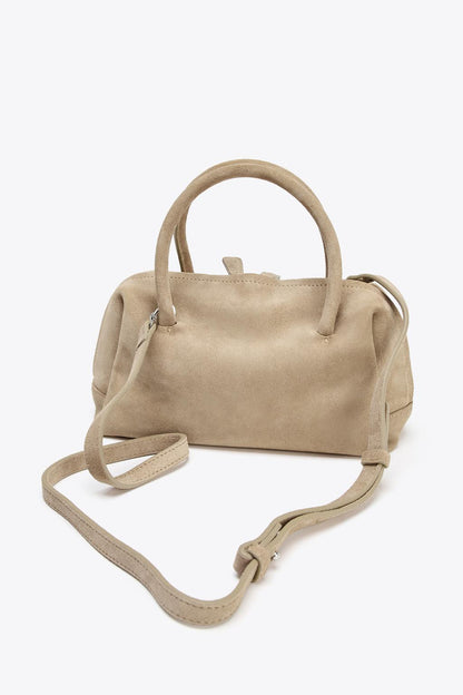 Split Suede Bowling Bag