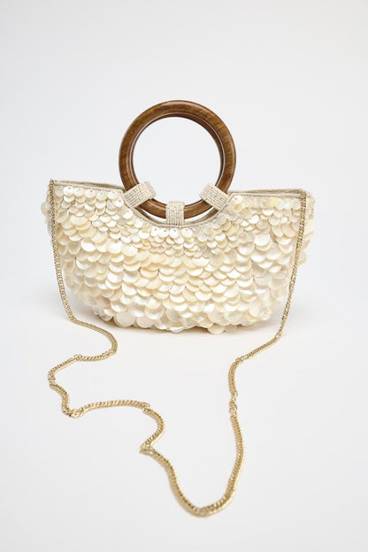 Pearlescent Appliqué Bag