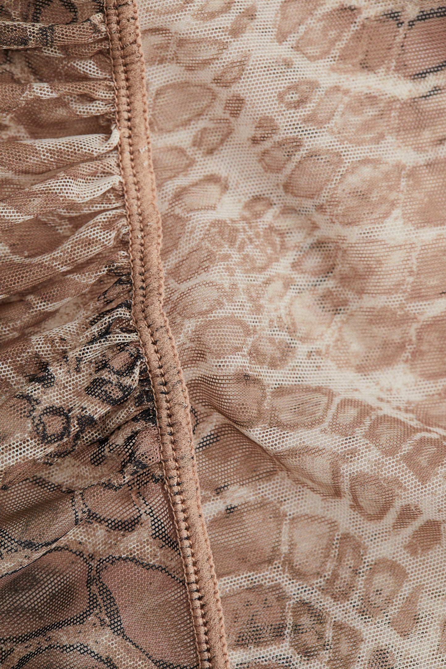 Draped mesh top