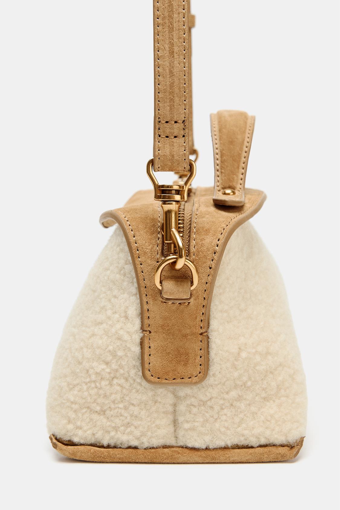 Elongated Shearling Bag