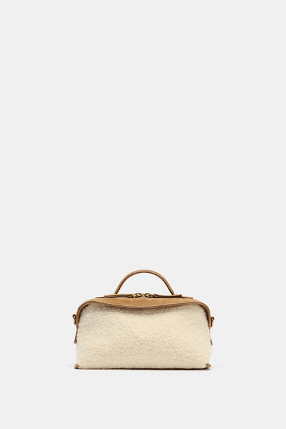 Elongated Shearling Bag