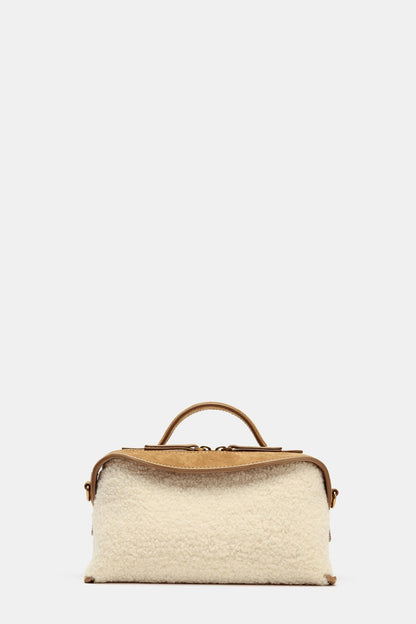 Elongated Shearling Bag