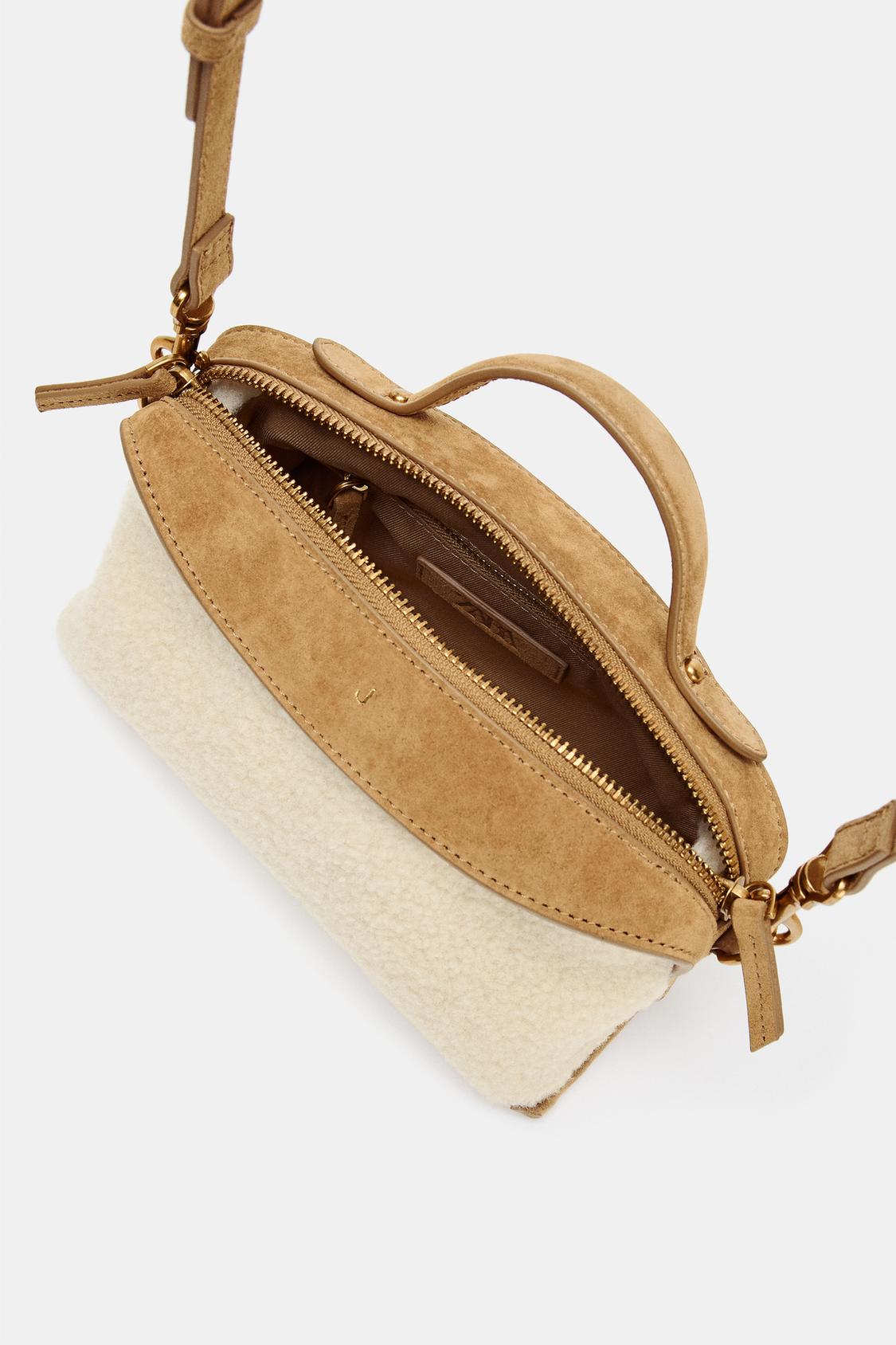 Elongated Shearling Bag