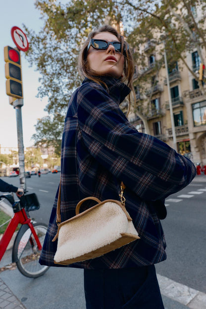 Elongated Shearling Bag