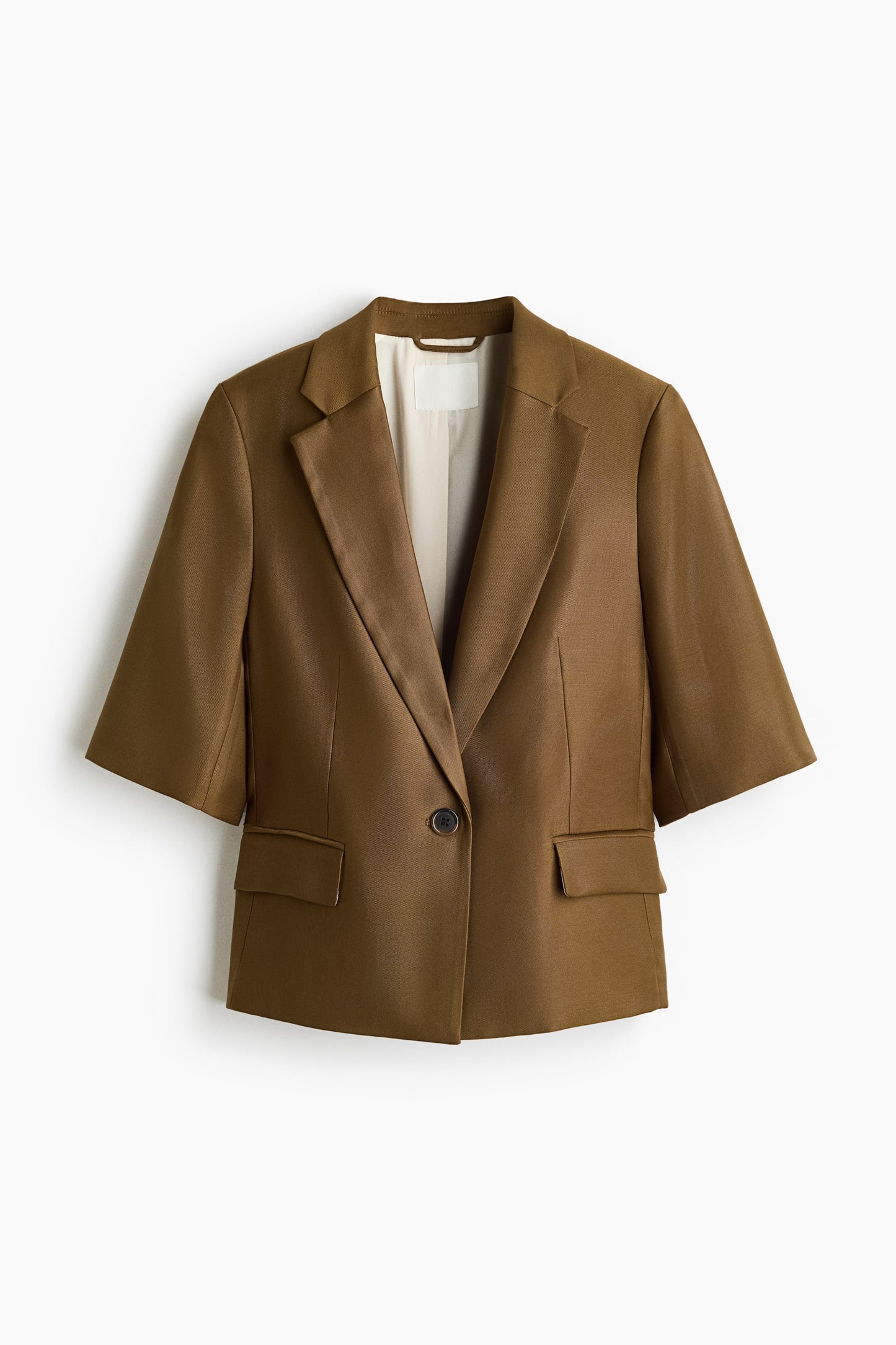 Khaki green Short-sleeved blazer