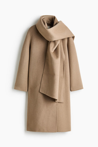 Handmade wool-blend coat