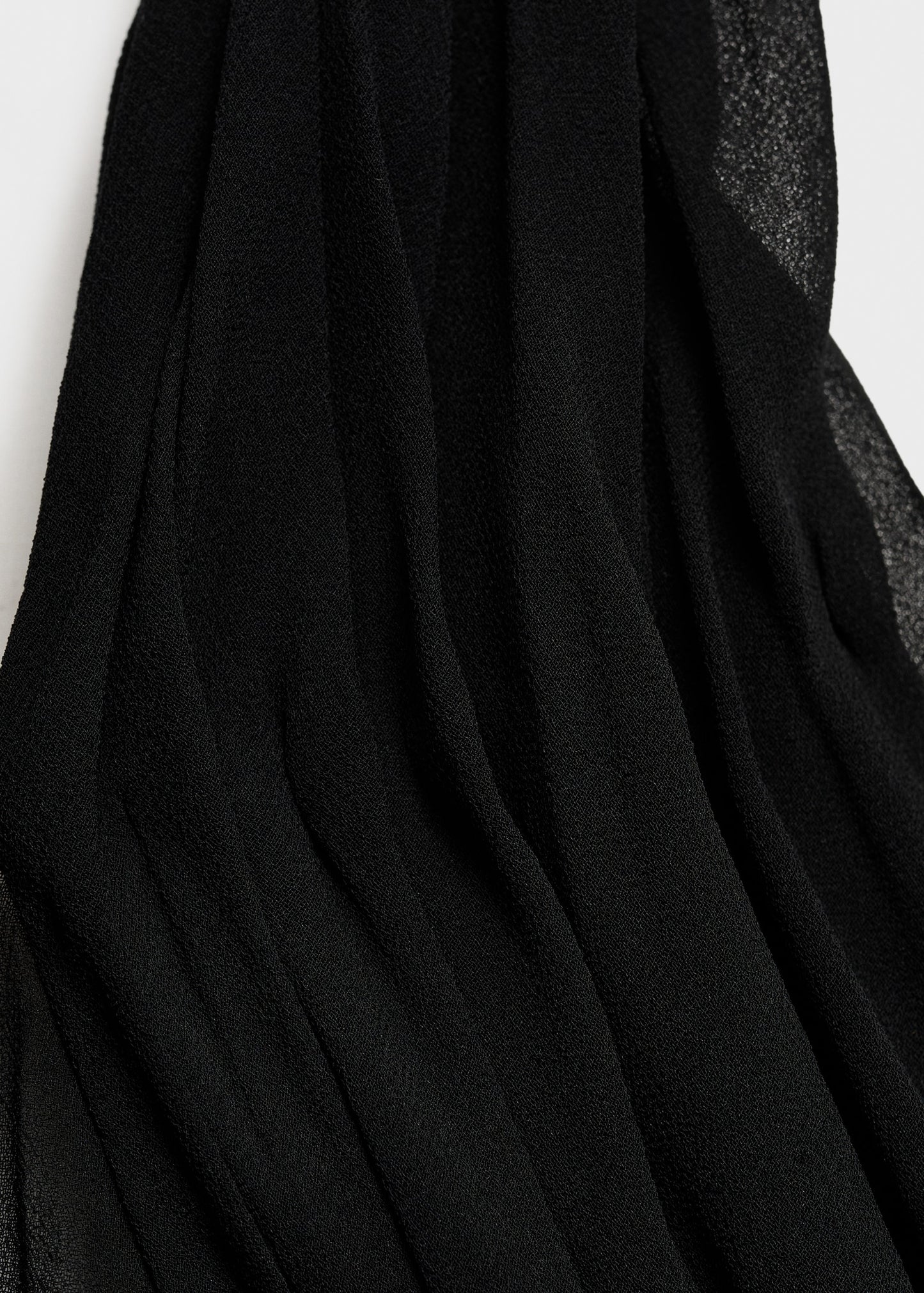 Long semi-transparent dress with crossed neckline