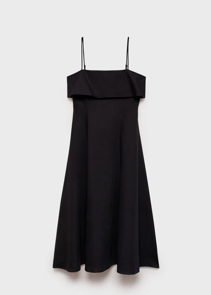 Flared dress with ruffles