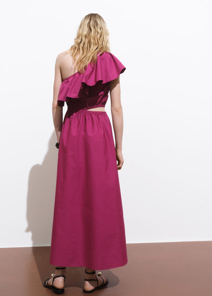Asymmetrical dress with cut-out
