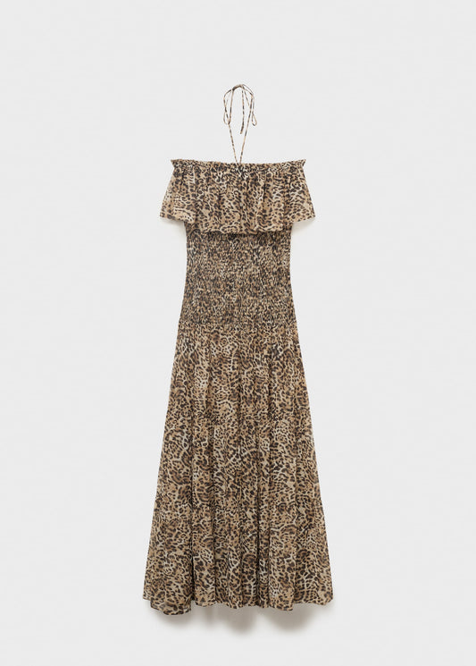 Leopard-print maxi-dress