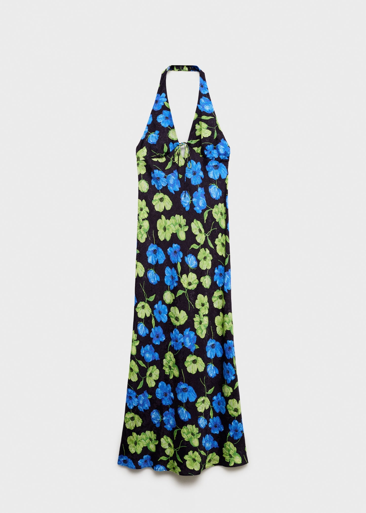 Long floral-print dress