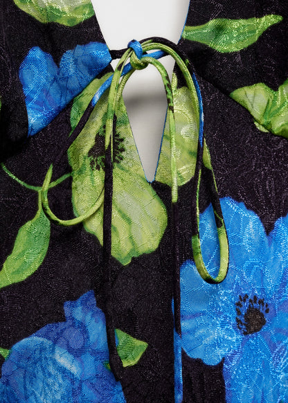 Long floral-print dress