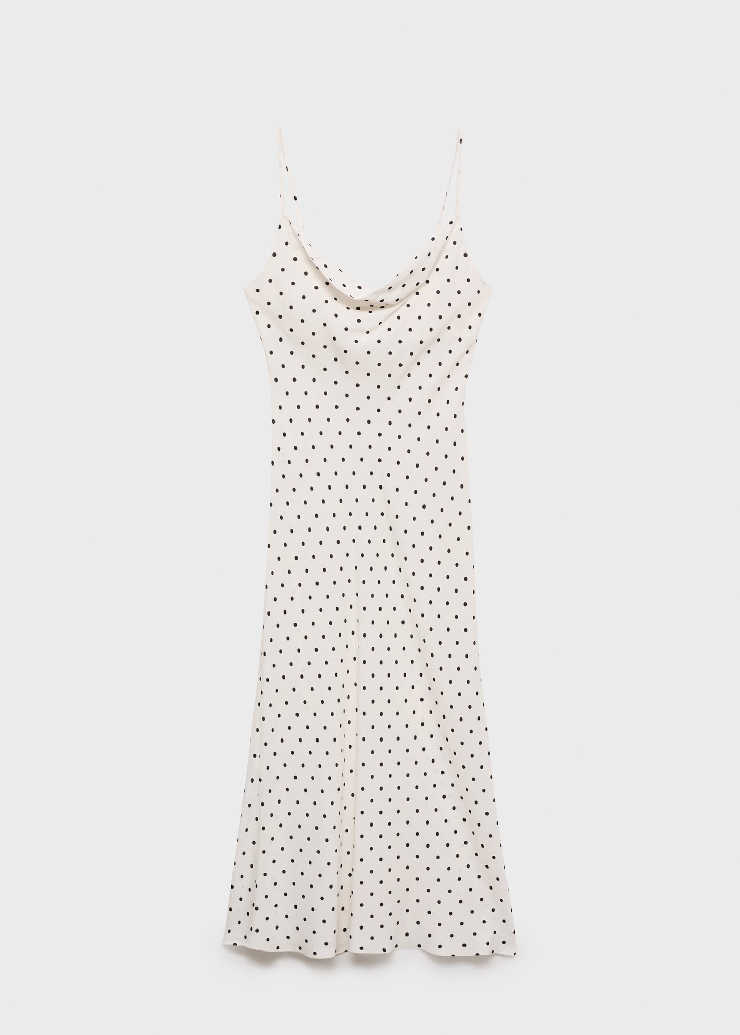 Long dress with draped neckline