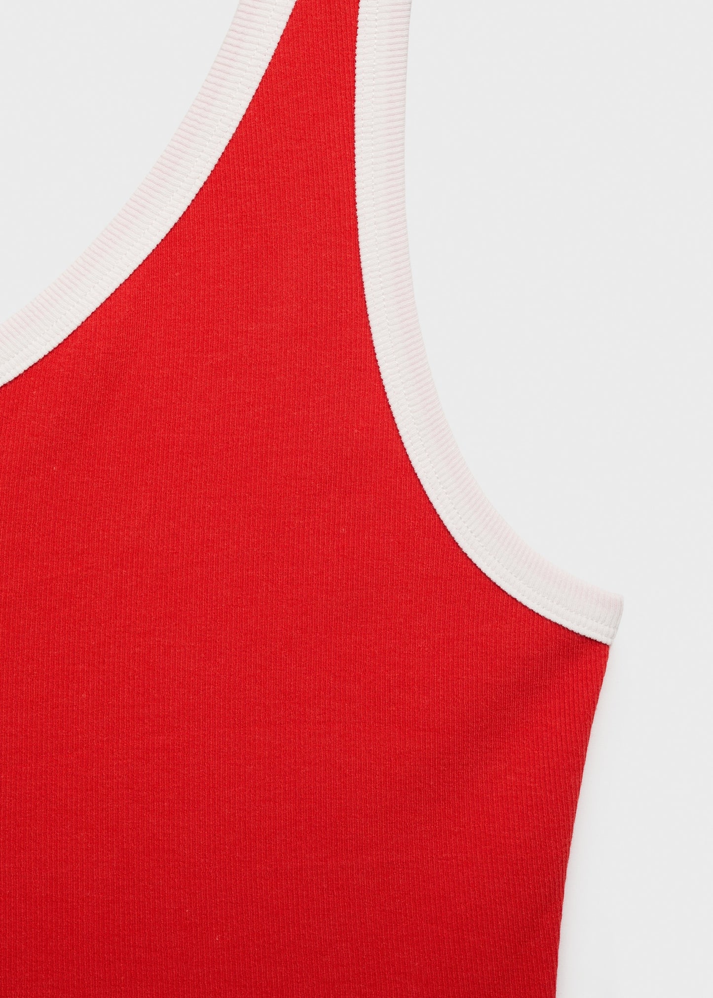 Asymmetrical top with contrasting trim
