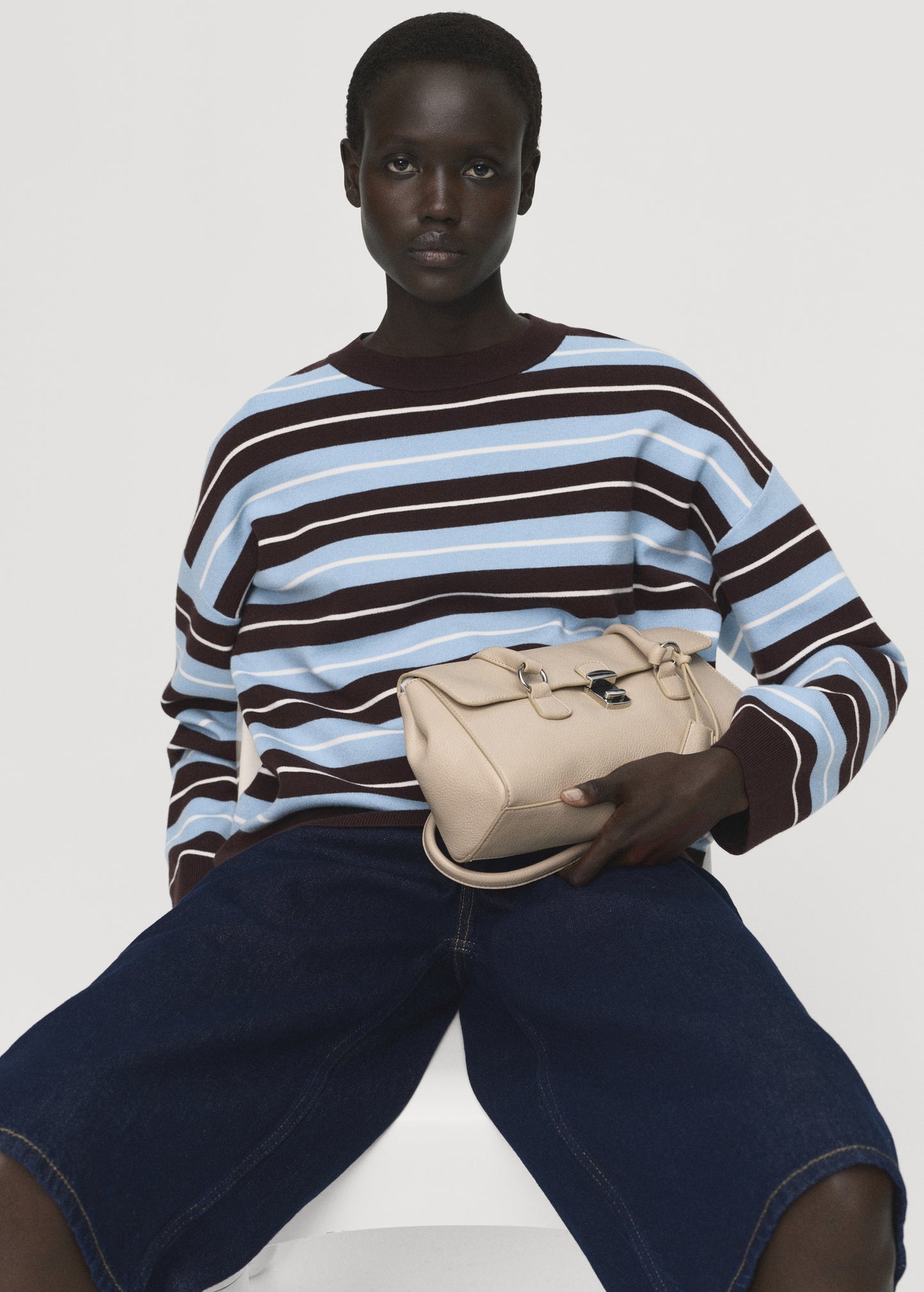 Oversized striped sweater