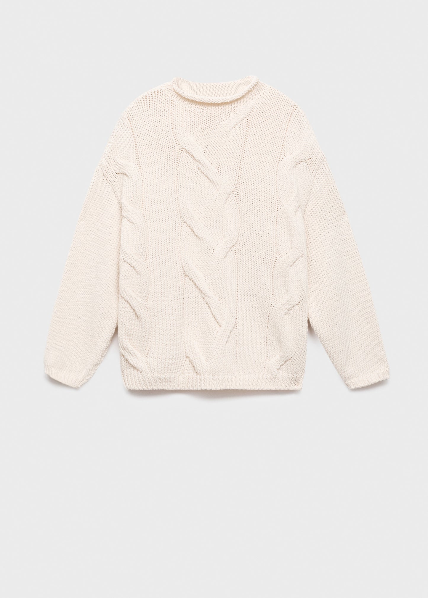 Oversized cable-knit sweater